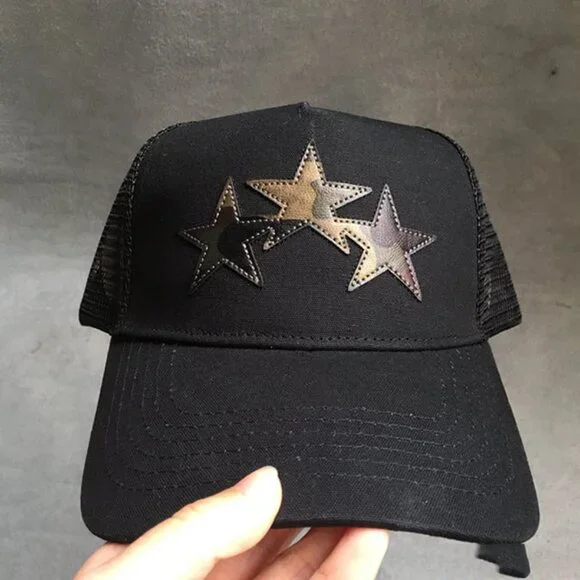 新品 AMIRI 3Star Trucker Hat BK Amiri Men's Three Star Trucker Hat - Bergdorf Goodman